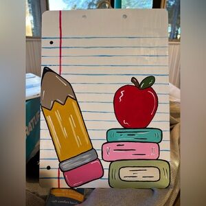 Hand painted teacher clipboard